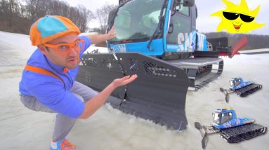 Blippi Explores a Snow Groomer | Educational Videos for Toddlers about Seasons