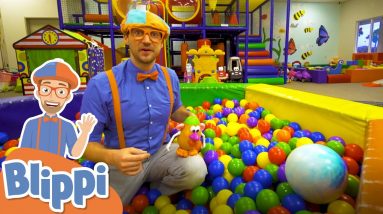 Blippi Learning Body Parts At The Indoor Play Place | Educational Videos For Kids