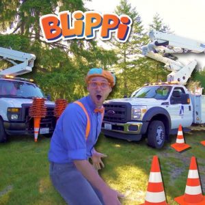 Blippi Goes Up in a Bucket Truck | Educational Machines for Kids