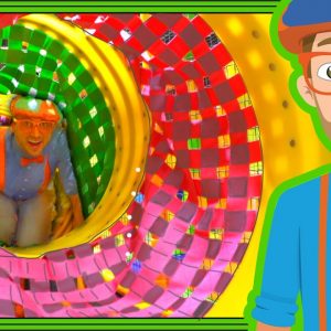 Blippi playing at a playground | Learn Colors and more!