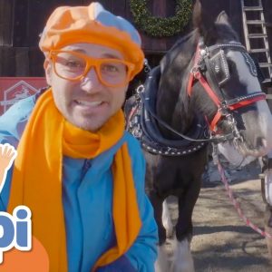 Blippi Visits The Horse And Reindeer Farm | Animals For Kids