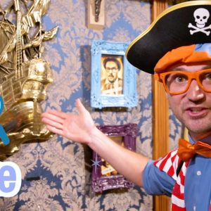Blippi The Pirate Learns About Colors and Numbers at Kidd's Jewelry Heist | Educational Kids Videos