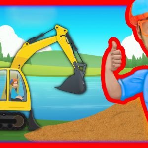 Construction Vehicles for Kids with Blippi | The Excavator Song