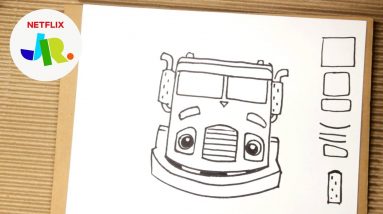 Learn To Draw Trash Truck | Trash Truck | Netflix Jr