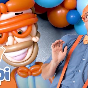 Blippi Learns Colors of The Rainbow with Balloons | educational Videos For Kids
