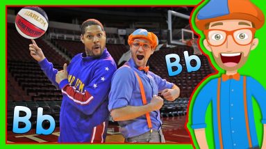 Learn Letters for Toddlers with Blippi and the Globetrotters | The Letter B