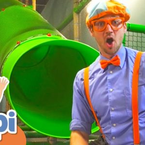 Learning At The Kids Club Indoor Playground With Blippi | Educational Videos For Kids