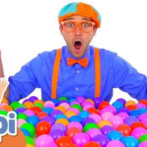 Blippi Learns Colors With Colorful Balls and Toys! | Educational Videos For Kids