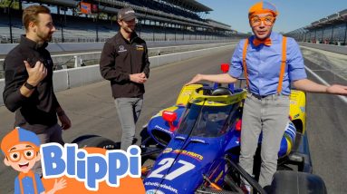 Blippi Explores Indy 500 Race Cars at the Motorway Speedway! | Educational Videos for Kids
