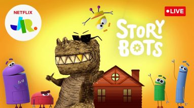 🔴 LIVE! Dazzling Dinosaur Facts 🦖 Read Along w/ StoryBots 🤖 Netflix Jr