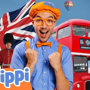 Bllippi Explores London On A Double-Decker Bus! | Fun and Educational Videos for Kids