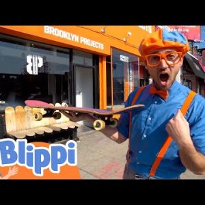 Blippi Learns To Skateboard with Shaun White! | Fun and Educational Videos for Kids