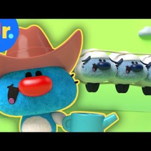 Farm Animal Fun & Kitten Corral 🤠 Oggy Oggy Shorts | Netflix Jr