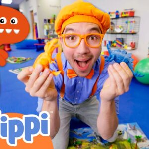 Playing And Learning With Blippi At The Sensory Gym | Educational Videos for Kids