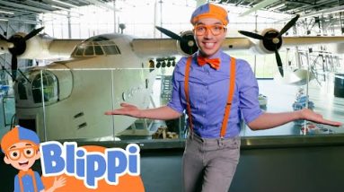 Blippi Learns About Planes At The London RAF Museum | Educational Videos for Kids