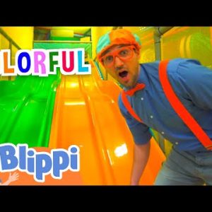 Blippi Learns Colors At The Indoor Play Place! | Educational Videos for Kids