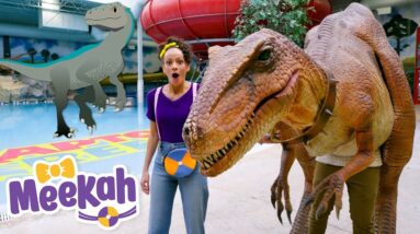 Meekah Learns About Dinosaurs At The Family Fun Park! | Educational Videos for Kids