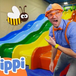 Blippi Learns Colors at Billy Beez Indoor Playground | Educational Videos for Kids