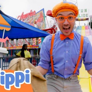 Blippi Rides Roller Coasters At The Fun Spot Theme Park! | Educational Videos For Kids