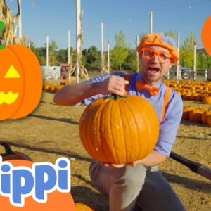 Halloween With Blippi At A Pumpkin Farm! | Educational Videos for Kids