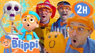 Blippi's SUPERSIZED Halloween! | 2 Hours of Blippi | Educational Videos for Kids