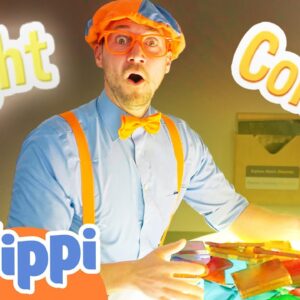 Blippi Plays with Light and Colors at the Museum! | Educational Videos for Kids