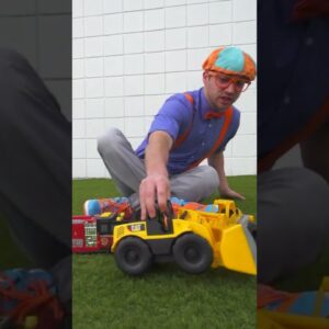 Blippi Plays with an Excavator Toy! #Shorts