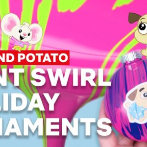 DIY Satisfying Paint Ornaments Craft with Chip & Potato! 🎄 | Netflix Jr