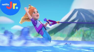 Waterskiing Whale Rescue! 🐳 Princess Power | Netflix Jr