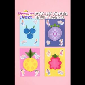 DIY Princess Power Paper Fruit Cards! 🍍 #shorts