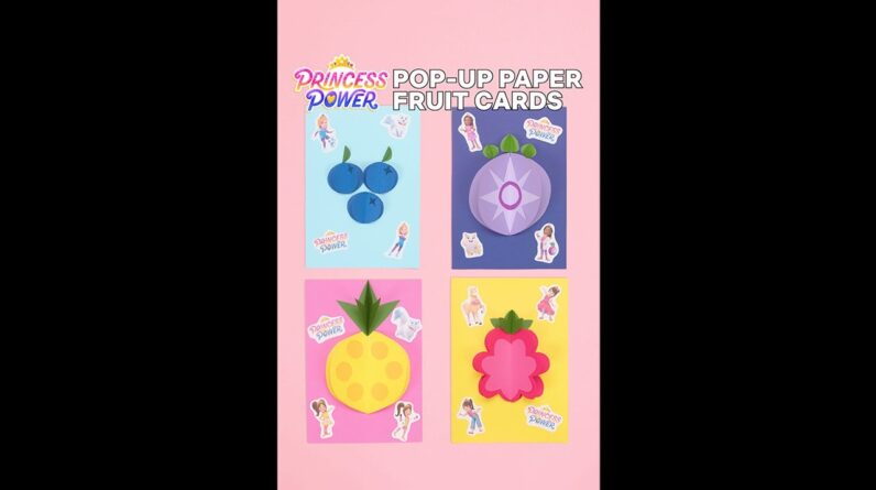 DIY Princess Power Paper Fruit Cards! ЁЯНН #shorts